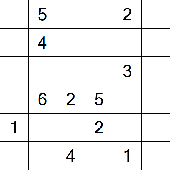 Sudoku 6x6 - Hard