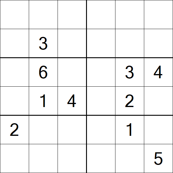 Sudoku 6x6 - Hard