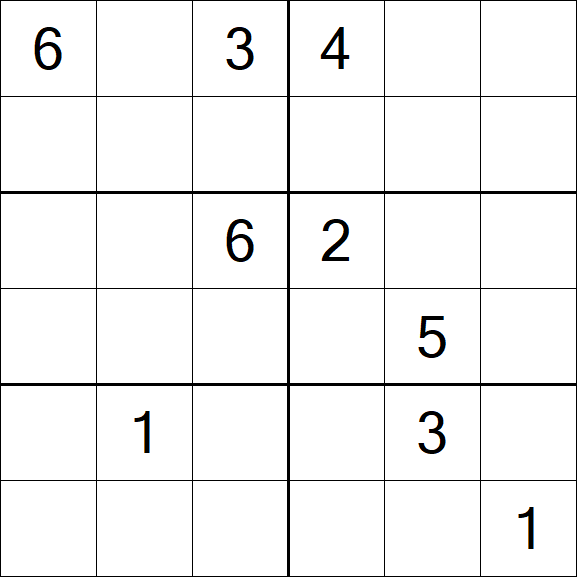 Sudoku 6x6 - Hard