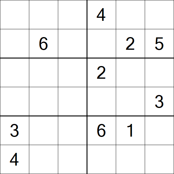 Sudoku 6x6 - Difícil