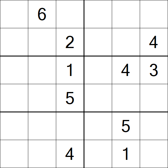 Sudoku 6x6 - Difícil