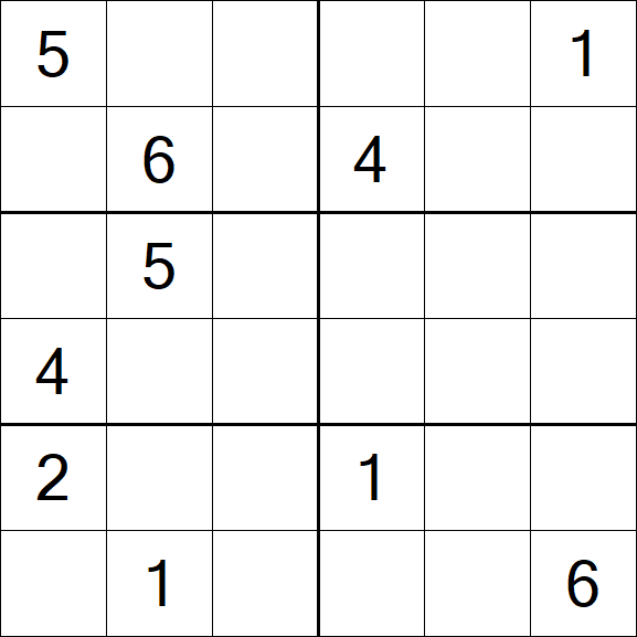 Sudoku 6x6 - Hard