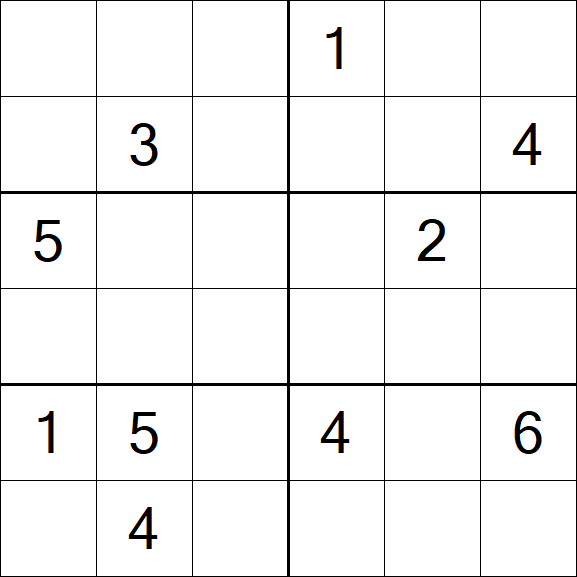 Sudoku 6x6 - Difícil
