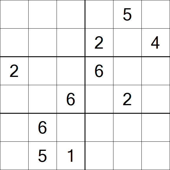 Sudoku 6x6 - Difficile