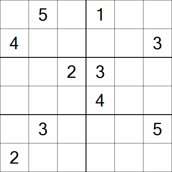 Sudoku 6x6 - Hard