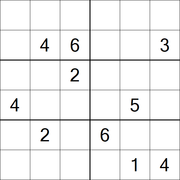 Sudoku 6x6 - Difficile