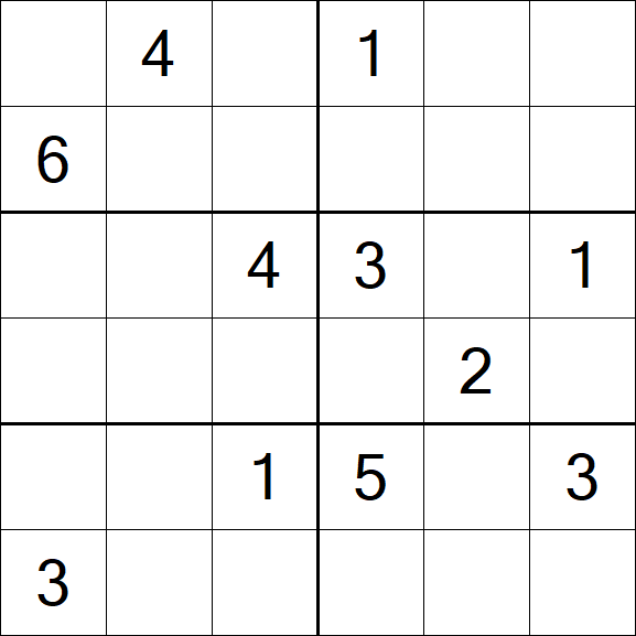 Sudoku 6x6 - Difficile