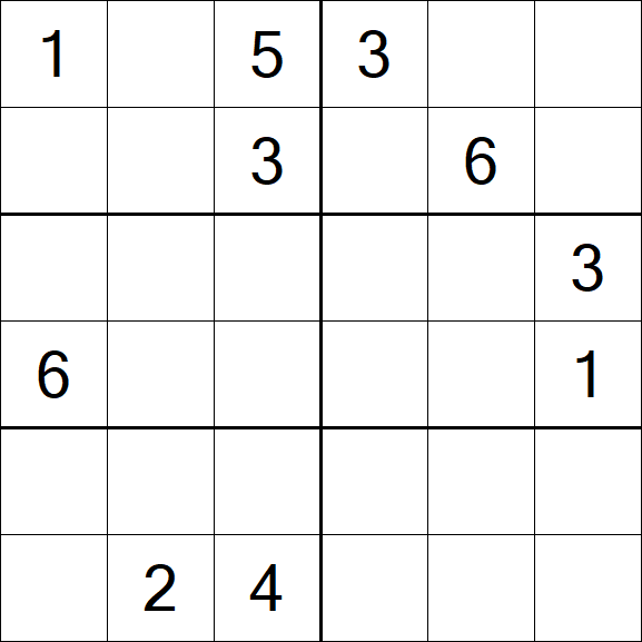 Sudoku 6x6 - Difficile