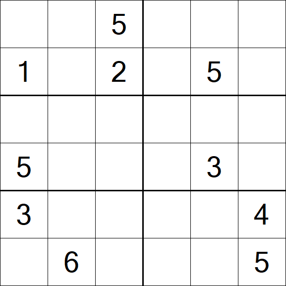 Sudoku 6x6 - Difficile