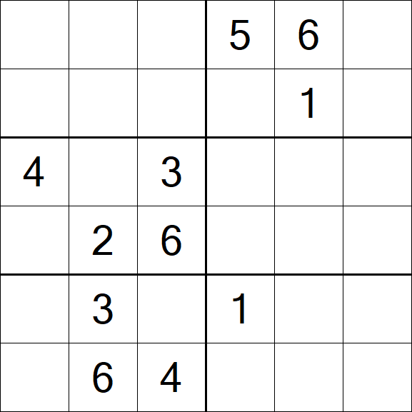 Sudoku 6x6 - Difficile