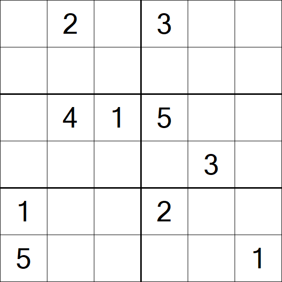 Sudoku 6x6 - Schwierig