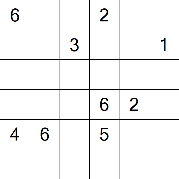 Sudoku 6x6 - Schwierig