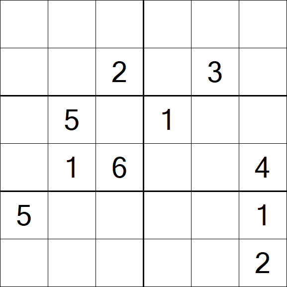 Sudoku 6x6 - Schwierig