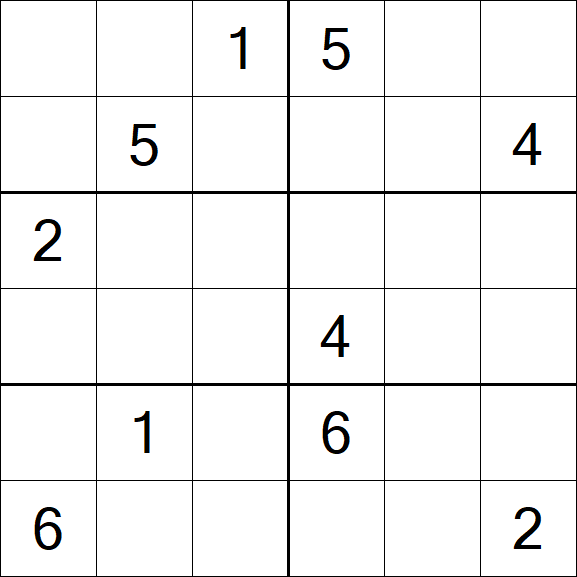 Sudoku 6x6 - Hard