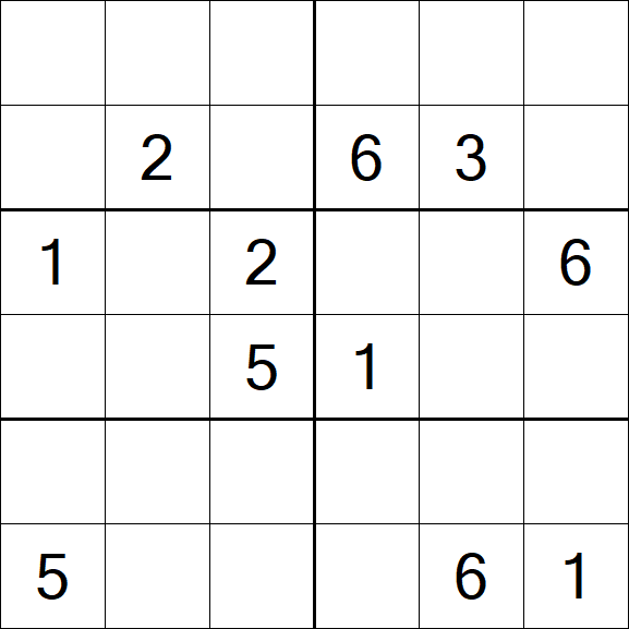 Sudoku 6x6 - Hard