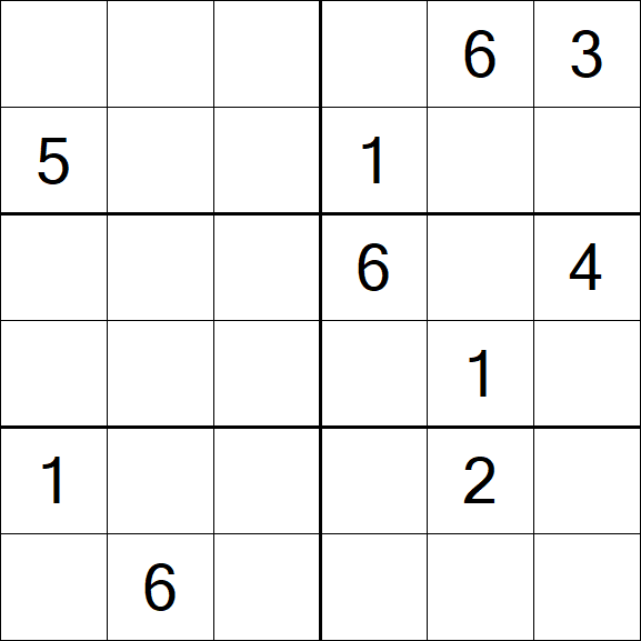 Sudoku 6x6 - Difícil