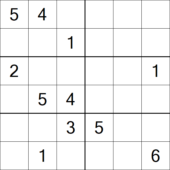 Sudoku 6x6 - Difícil