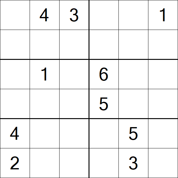 Sudoku 6x6 - Difícil