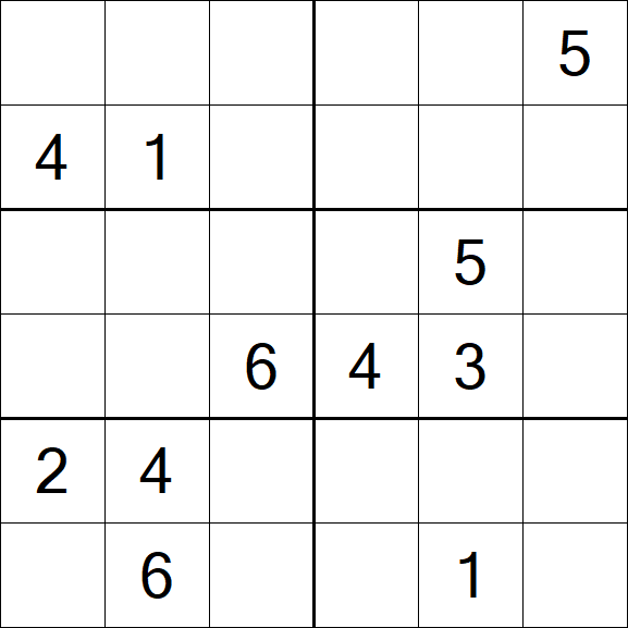 Sudoku 6x6 - Difícil