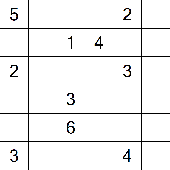 Sudoku 6x6 - Difícil