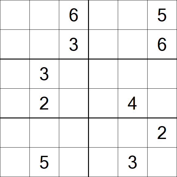 Sudoku 6x6 - Difícil