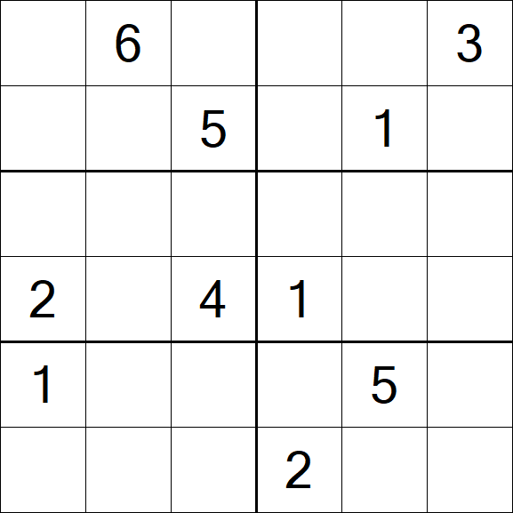 Sudoku 6x6 - Difícil