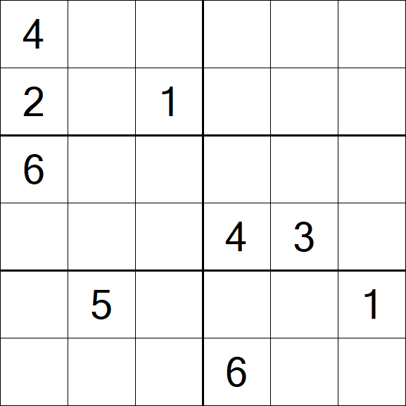 Sudoku 6x6 - Difícil
