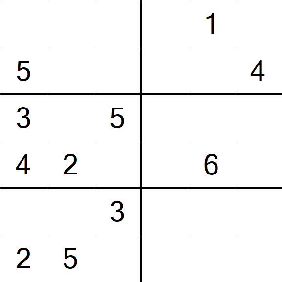 Sudoku 6x6 - Difícil