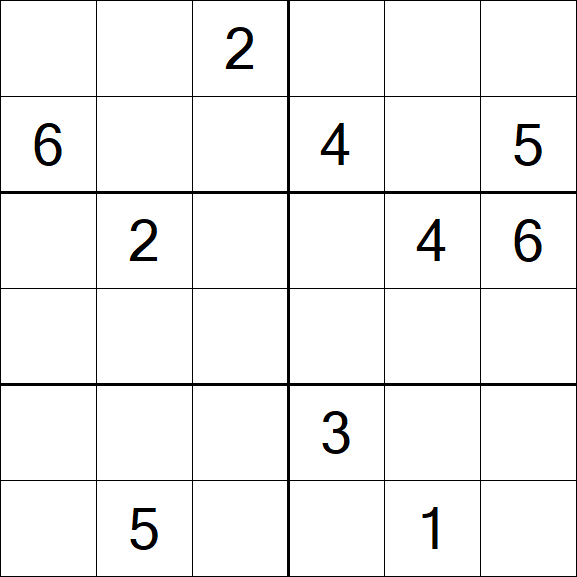 Sudoku 6x6 - Difícil