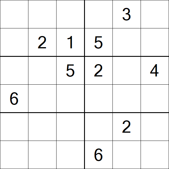 Sudoku 6x6 - Difícil