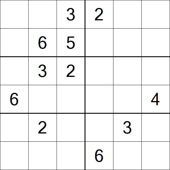 Sudoku 6x6 - Difícil