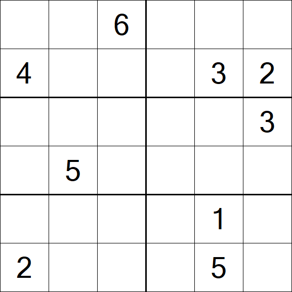 Sudoku 6x6 - Hard