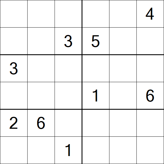 Sudoku 6x6 - Hard
