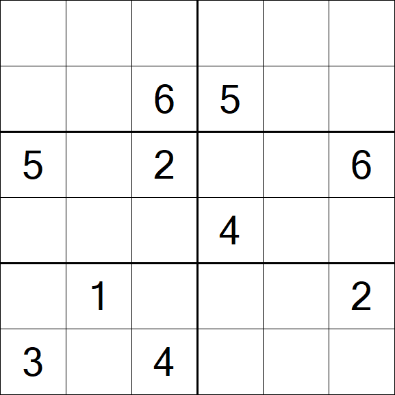 Sudoku 6x6 - Schwierig