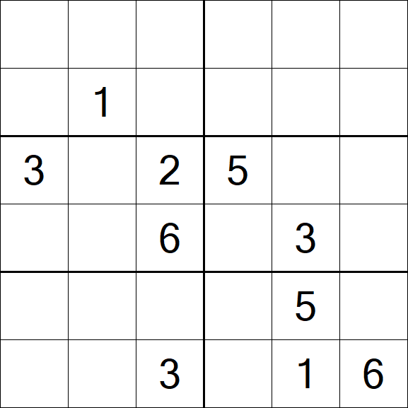 Sudoku 6x6 - Schwierig