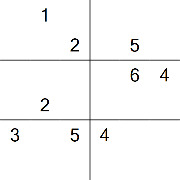 Sudoku 6x6 - Schwierig