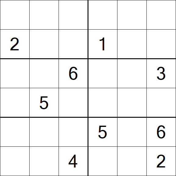 Sudoku 6x6 - Schwierig