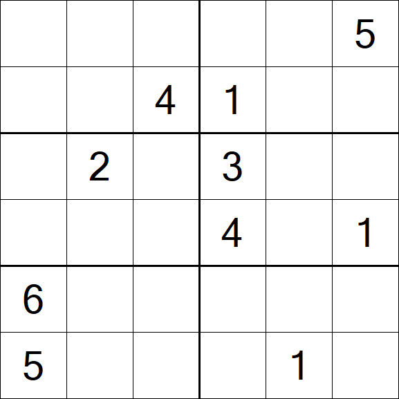 Sudoku 6x6 - Schwierig