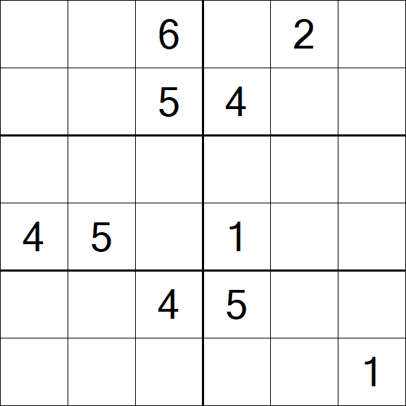 Sudoku 6x6 - Hard
