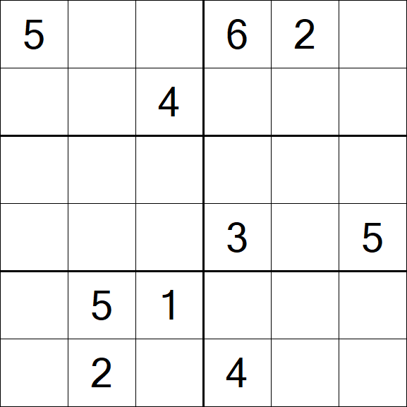 Sudoku 6x6 - Difficile
