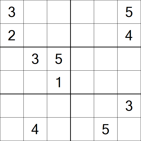 Sudoku 6x6 - Difficile