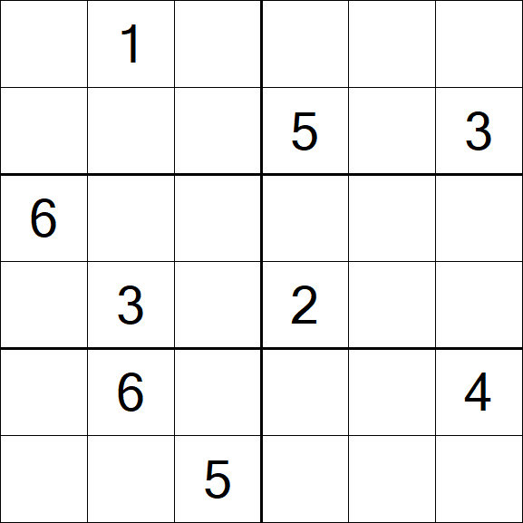 Sudoku 6x6 - Difícil