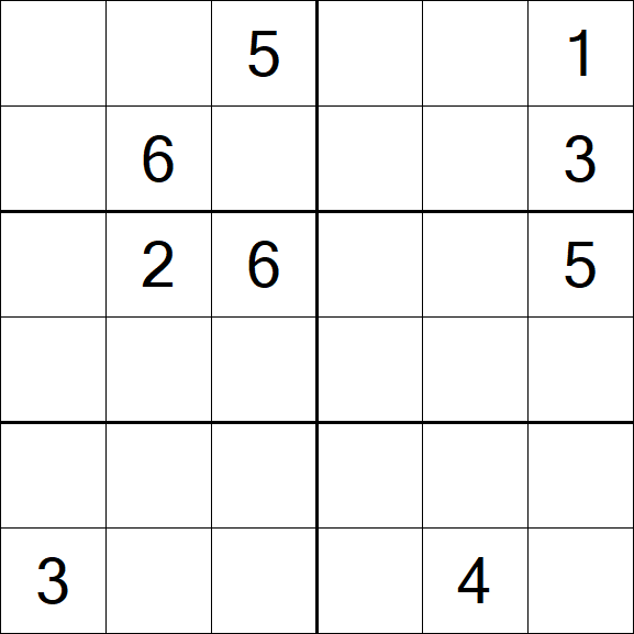 Sudoku 6x6 - Difícil
