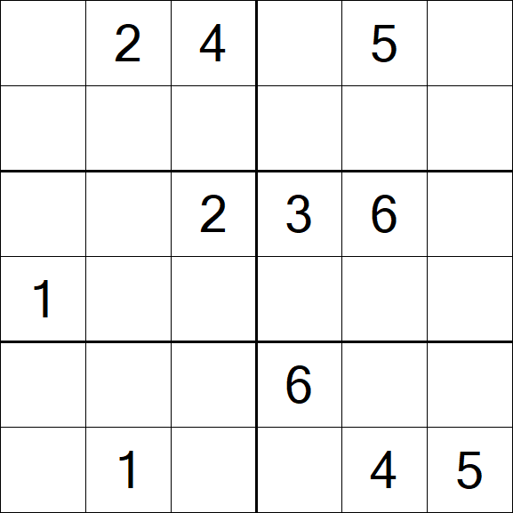 Sudoku 6x6 - Hard