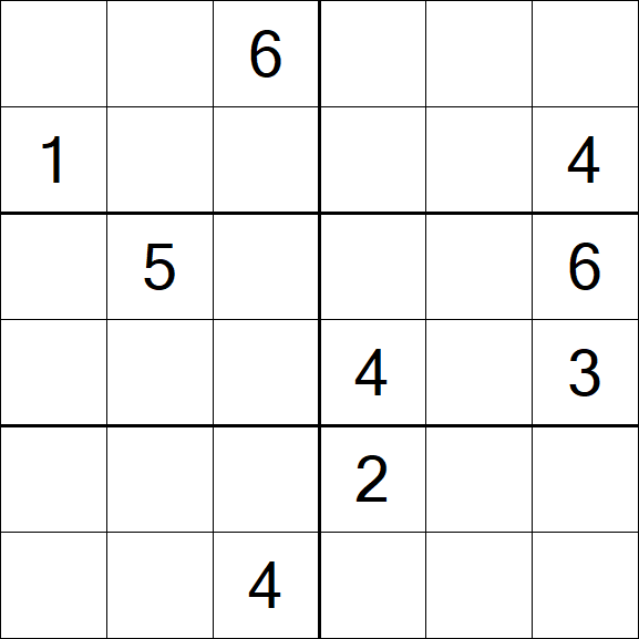 Sudoku 6x6 - Difficile