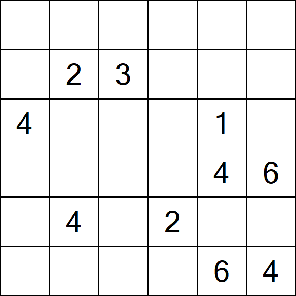 Sudoku 6x6 - Difficile