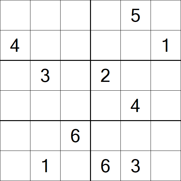 Sudoku 6x6 - Difícil