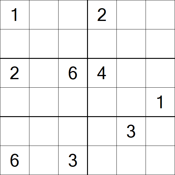 Sudoku 6x6 - Difícil