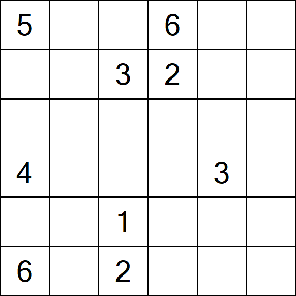 Sudoku 6x6 - Difficile
