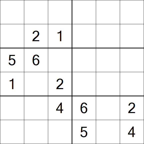 Sudoku 6x6 - Difficile
